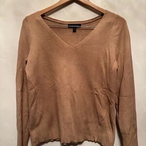 Banana Republic Tan V-Neck Sweater